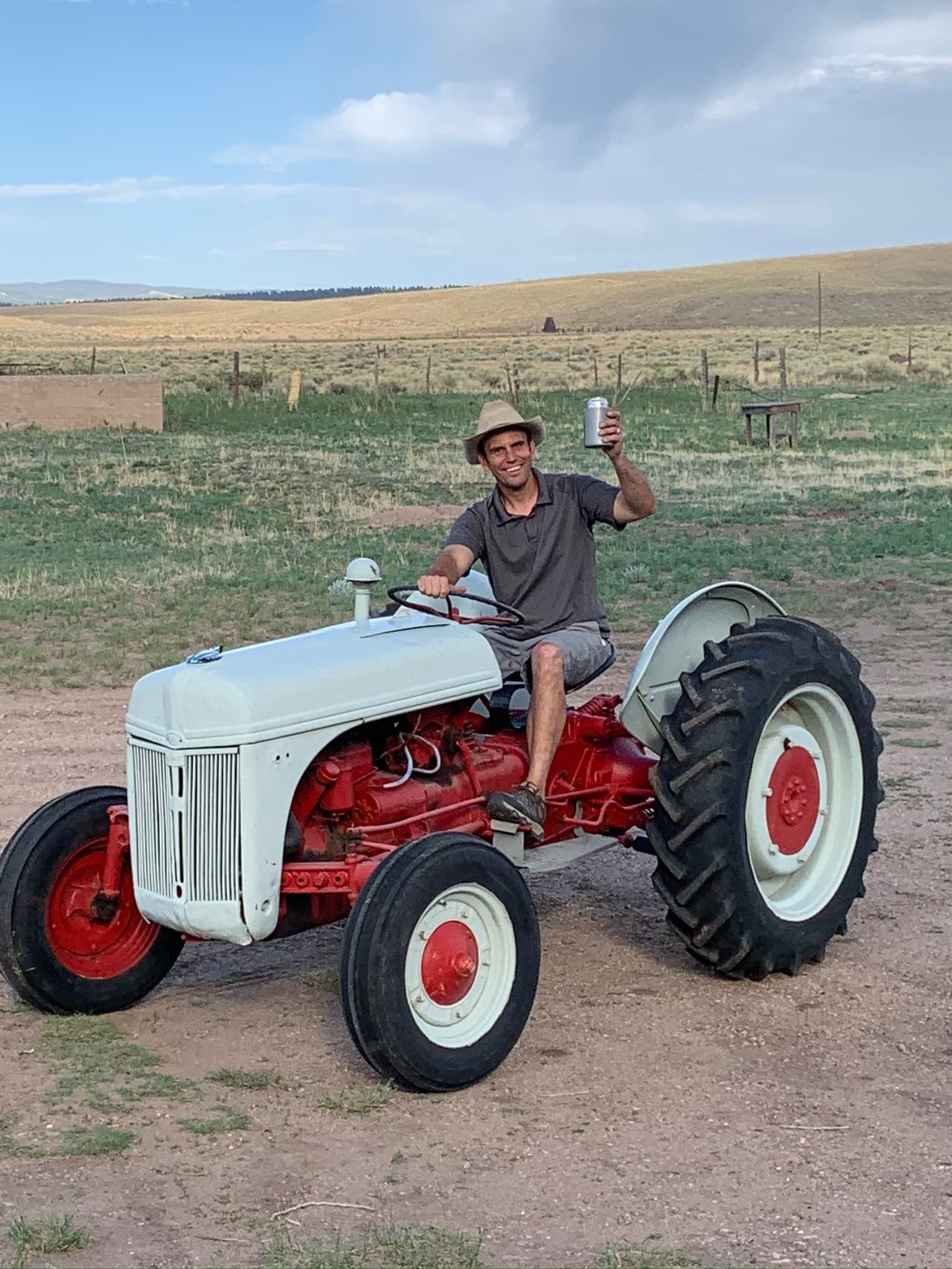 Devon on original tractor