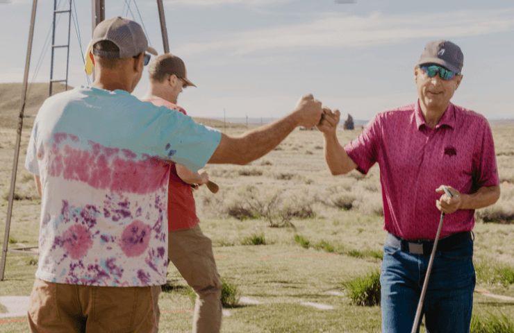 Fist bump great shot