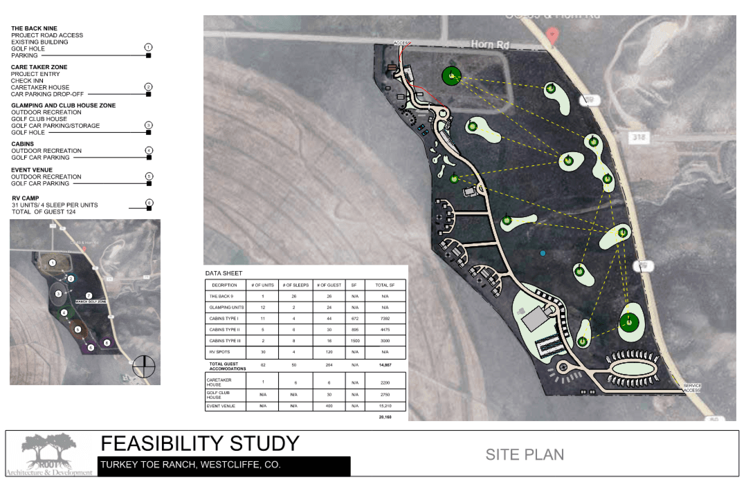 Site Plan - Turkey Toe Ranch Feasibility Study